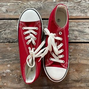 Red women’s sneakers